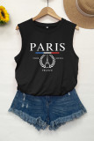 Paris France Print Tank Top