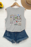 Paris Illustrations Print Tank Top