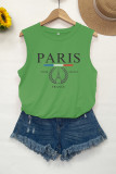 Paris France Print Tank Top