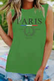 Paris France Print Tank Top