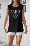 Paris France Print Tank Top