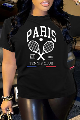 Paris Tennis Club Print Graphic Top
