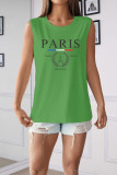 Paris France Print Tank Top