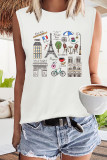 Paris Illustrations Print Tank Top