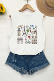 Paris Illustrations Print Tank Top