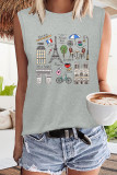 Paris Illustrations Print Tank Top