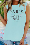 Paris France Print Tank Top