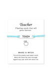 Teacher Pendant Cord Bracelet MOQ 5pcs