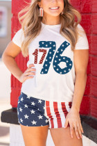White Star 1776 Graphic Flag Day T Shirt