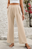 Loose Plain Wide Leg Pants  