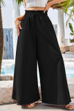 High Waist Plain Wide Leg Pants 