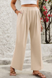 Loose Plain Wide Leg Pants  