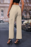 High Waist Pockets Cargo Pants 