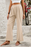 Loose Plain Wide Leg Pants  