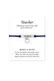 Teacher Pendant Cord Bracelet MOQ 5pcs