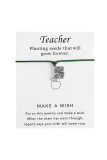 Teacher Pendant Cord Bracelet MOQ 5pcs