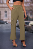 High Waist Pockets Cargo Pants 