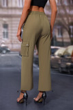 High Waist Pockets Cargo Pants 