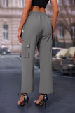 High Waist Pockets Cargo Pants 