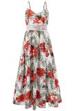 Floral Print Spaghetti Dress 