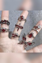 Cross Butterfly Shape Punk Rings 