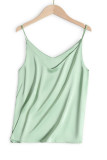 Sleeveless Plain V Neck Cami Top 