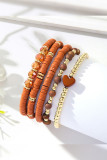 Boho Heart Pendant Beads Bracelet MOQ 5pcs