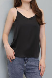 Sleeveless Plain V Neck Cami Top 