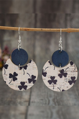 Clover Wooden Earrings MOQ 5PCS 