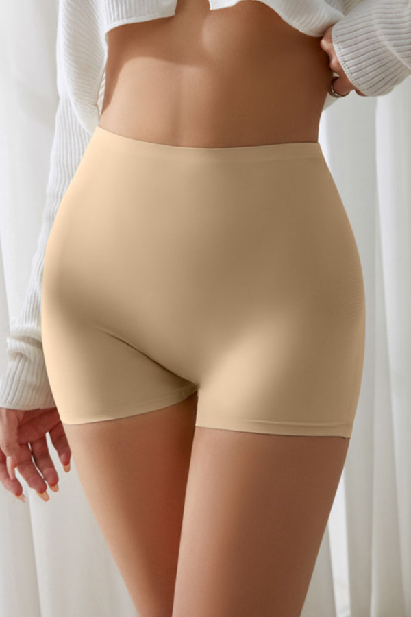 Plain Lacer Cut High Waist Shorts 