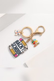 Back to School Wooden Keychain MOQ 5pcs