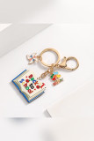 Back to School Wooden Keychain MOQ 5pcs