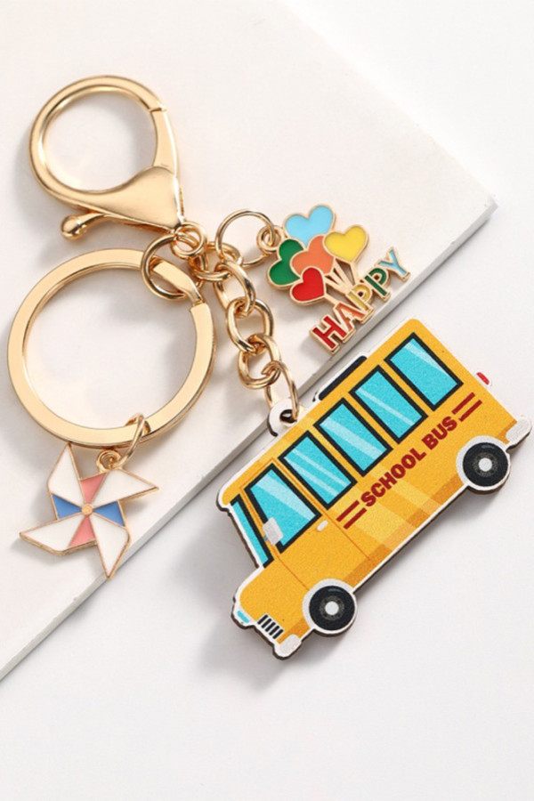 Back to School Wooden Keychain MOQ 5pcs