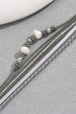 Rhinestone and Pearl Cord Bracelet MOQ 5pcs