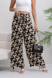 High Waist Printed Wide Leg Pants 