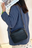 Plain PU Pocket Size Woven Strap Crossbody Bag MOQ 3pcs