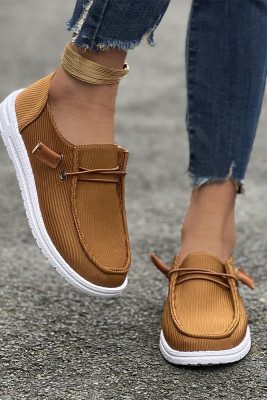 Plain Textured Surface Flat Shoes 