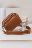 Plain PU Square Woven Strap Crossbody Bag MOQ 3pcs