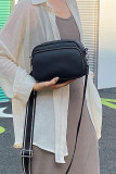 Plain PU Square Woven Strap Crossbody Bag MOQ 3pcs