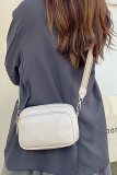 Plain PU Square Woven Strap Crossbody Bag MOQ 3pcs