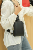 Plain PU Woven Strap Sling Bag MOQ 3pcs