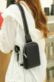 Plain PU Woven Strap Sling Bag MOQ 3pcs