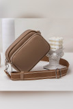 Plain PU Square Woven Strap Crossbody Bag MOQ 3pcs