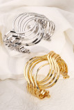 Golden and Silver Twist Alloy Bracelet 