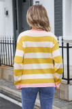 Colorblock Stripes Splicing Knitting Sweater