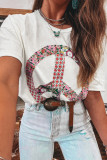 Oversized Peach Flower Wreath Top