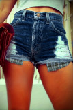 Ripped Denim Shorts 