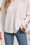 Drop Shoulder Knitting Sweater 