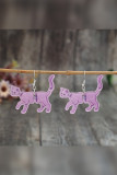 Purple Cat Earrings 