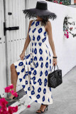 Sleeveless Tiered Printed Maxi Dress 